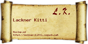 Lackner Kitti névjegykártya